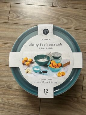 Core 12-Piece Mixing Bowls with Lids - Teal